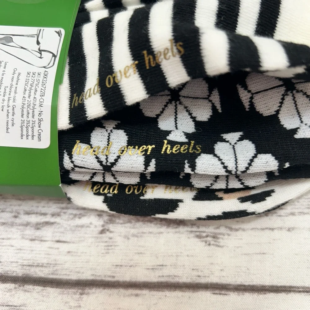 Kate Spade New York Leopard Print No Show Socks 3 Pack Women’s Size 4-10